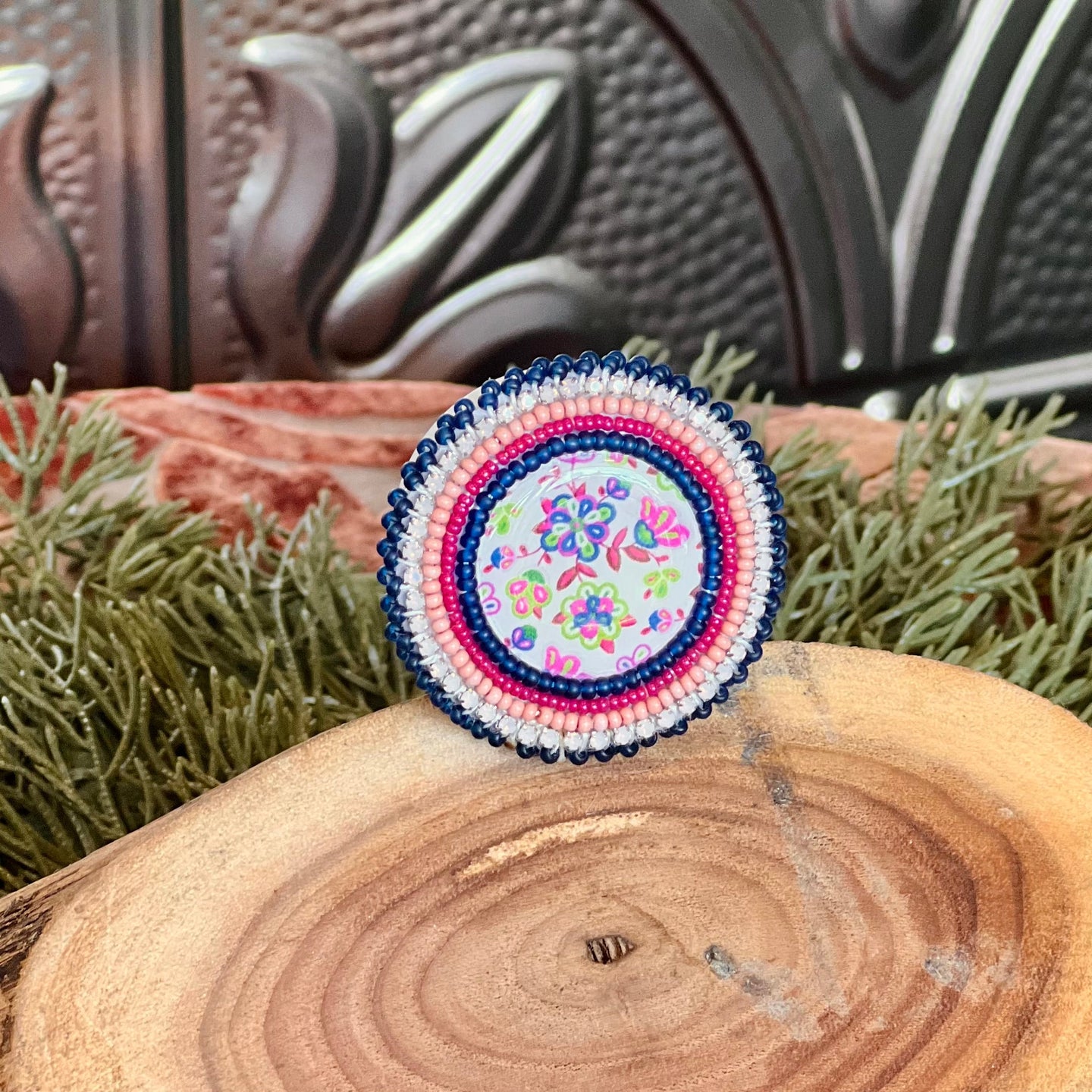 Floral Beaded Popsocket