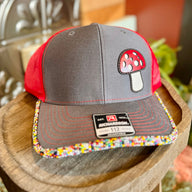 Beaded Grey Trucker Hat