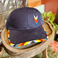 Beaded Navy Trucker Hat