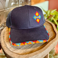 Beaded Dark Blue Trucker Hat