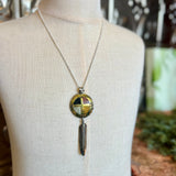 Feather Necklace with Dainty Chain