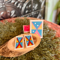 Painted Earrings with Box - Dots