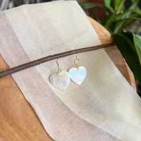 Gold Dangly Heart Earrings (Medium)