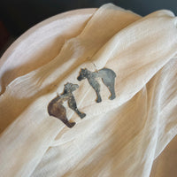 Bear Silhouette Metal Earrings