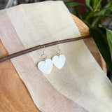 Silver Dangly Heart Earrings (Medium)