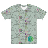 Green Geometric Floral T-shirt