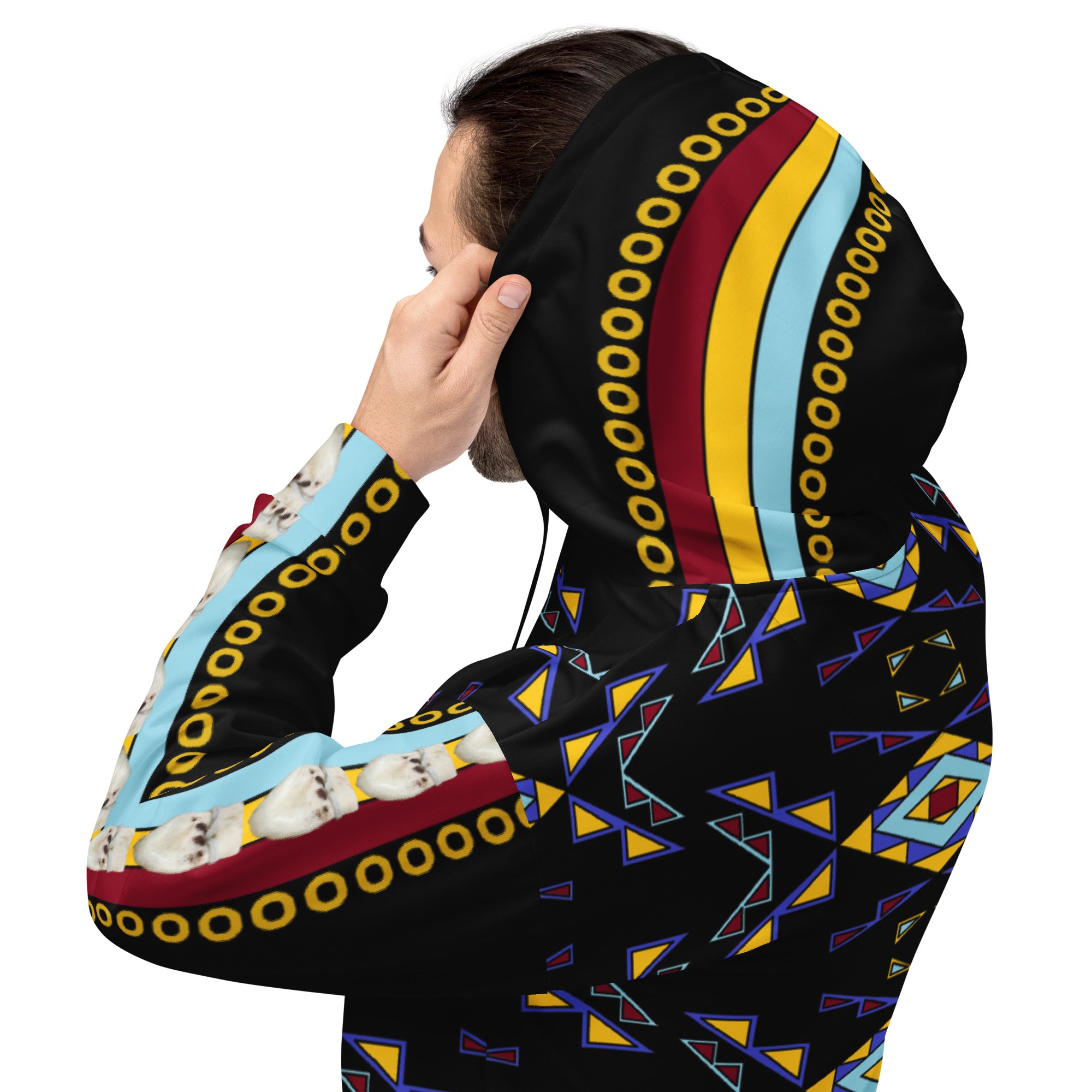 Lakota Geometric Unisex Hoodie (Black)