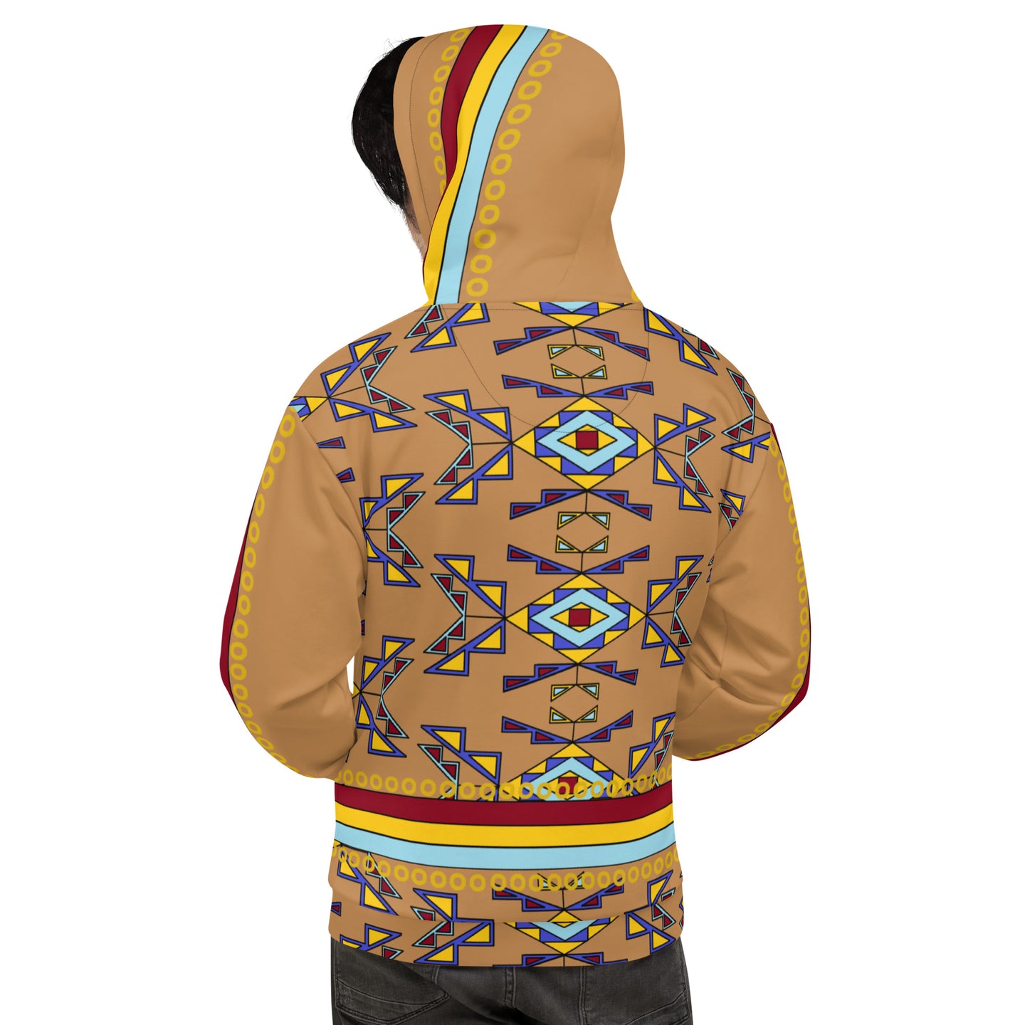 Lakota Geo Metric Unisex Hoodie (Tan color)
