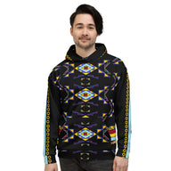 Lakota Geometric Unisex Hoodie (Black)