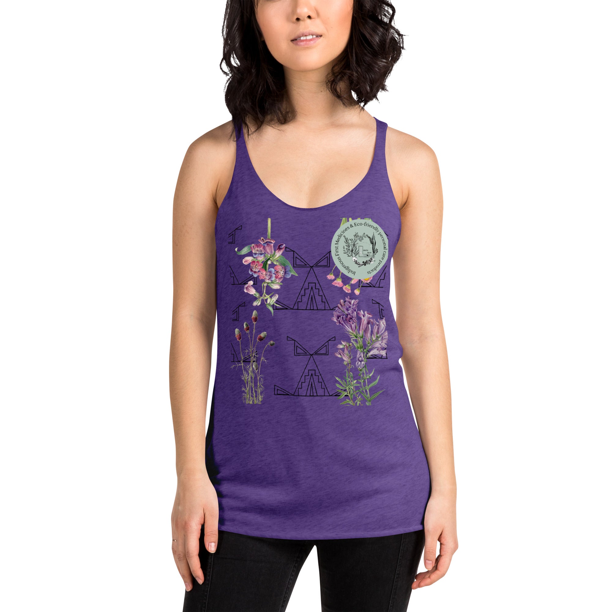 Geometric Floral Women's Racerback