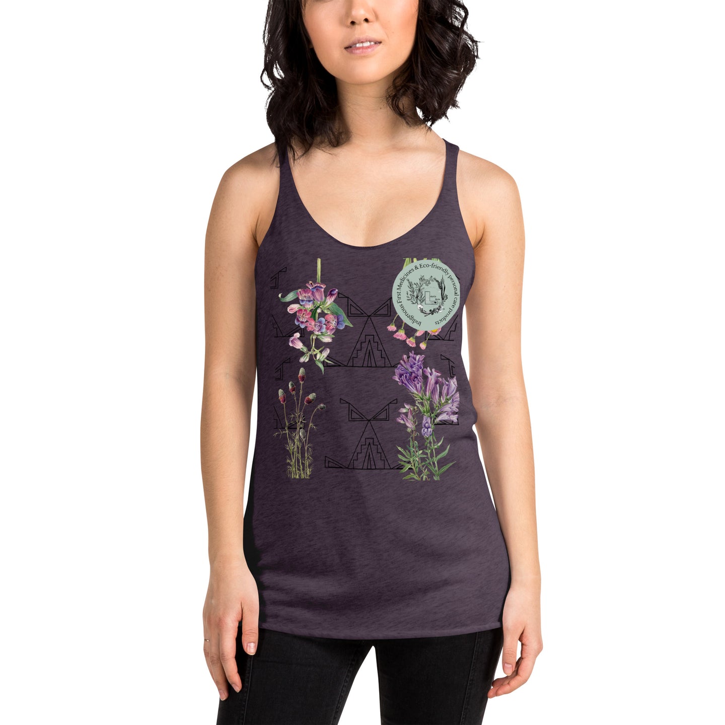 Geometric Floral Women's Racerback